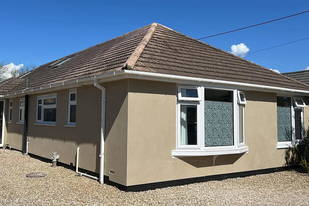 Residential Spray Rendering – Exterior Bungalow Spray Rendering